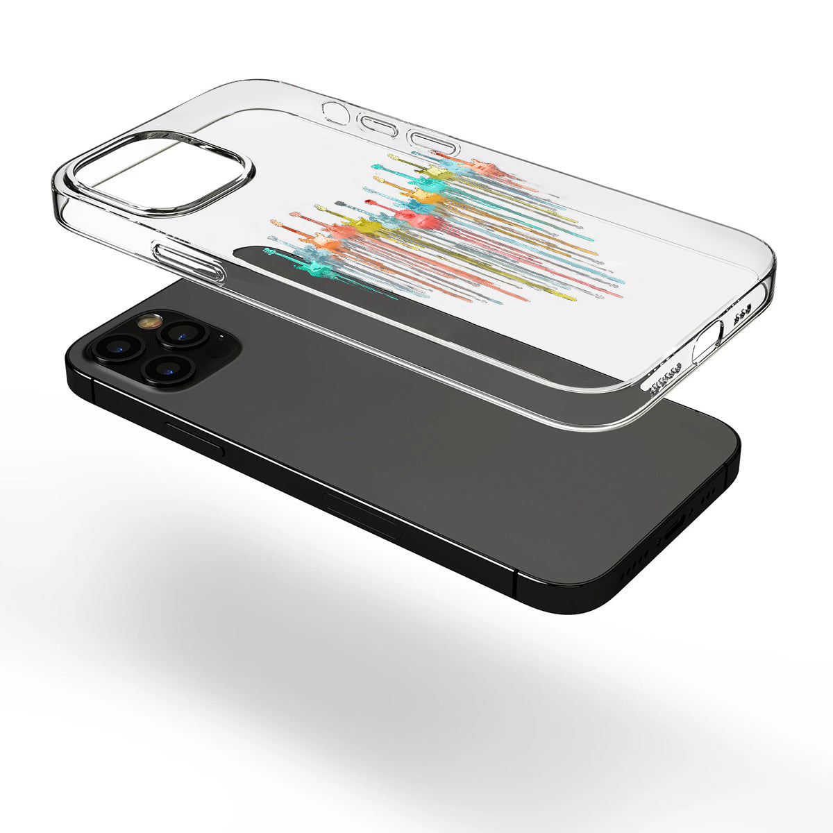 Colorful Guitars - Guitar Clear Phone Case