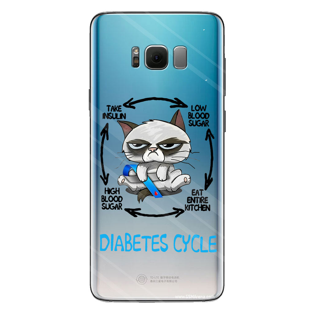 Diabetes Cycle - Diabetes Awareness Clear Phone Case