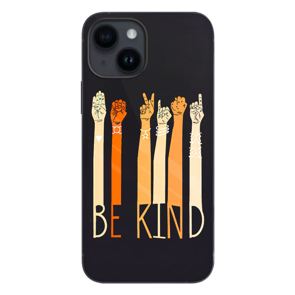 Be Kind - ASL Clear Phone Case