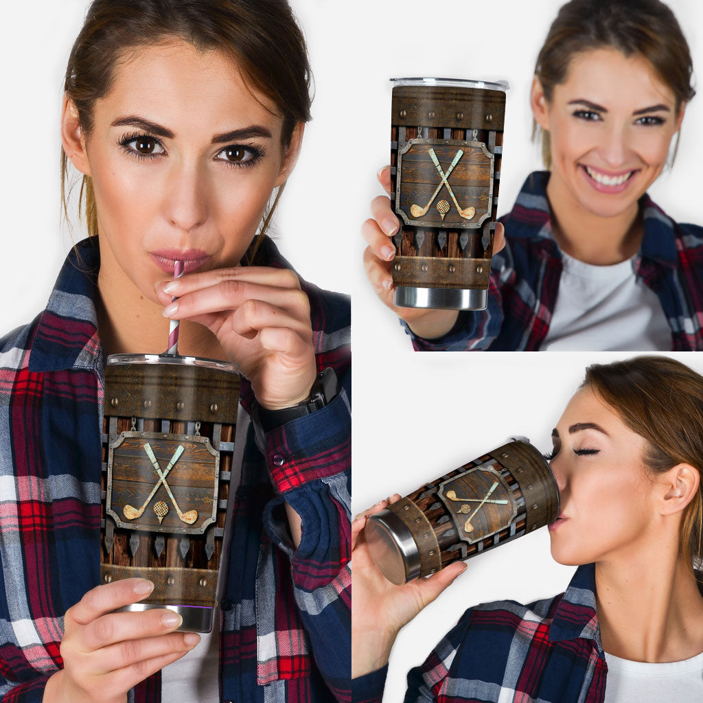 Golf Metal Pattern - Golf Tumbler