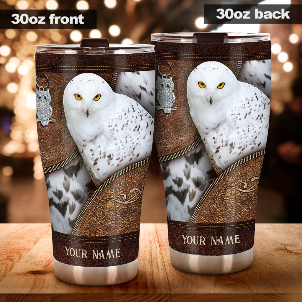 Snowy Owl - Personalized Owl Tumbler