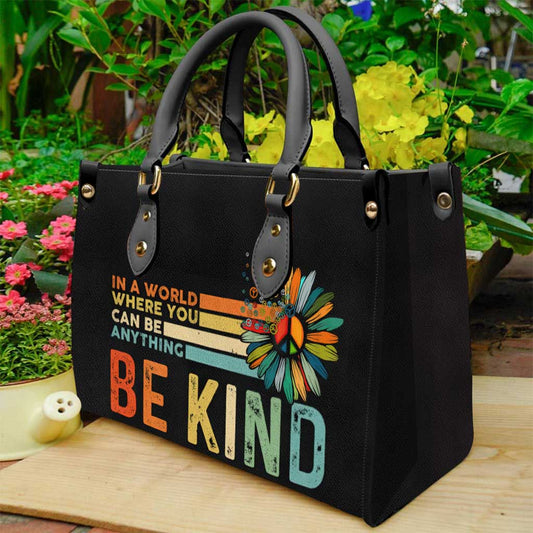 Be Kind - Hippie Leather Handbag
