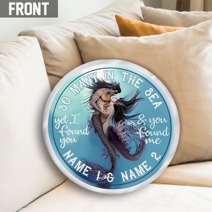 So Many In The Sea - Personalized Mermaid Shaped Pillow