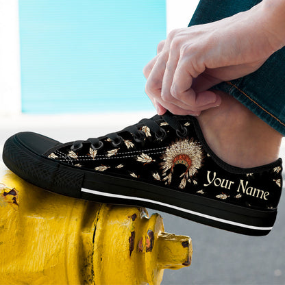 Indigenous - Personalized American Indian Low Top Shoes