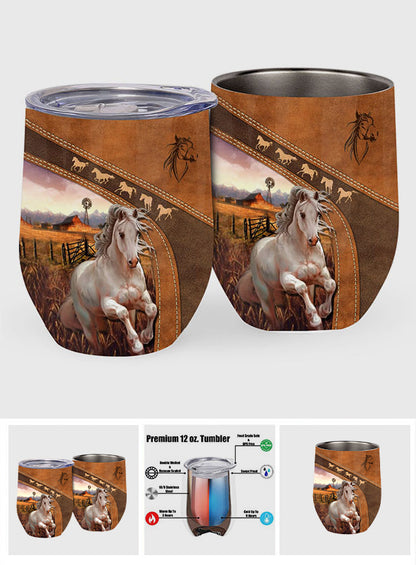 Horse Lovers - Personalized Horse Wine Tumbler