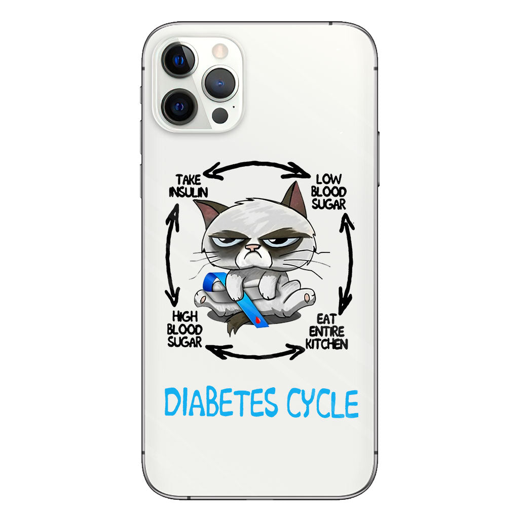 Diabetes Cycle - Diabetes Awareness Clear Phone Case