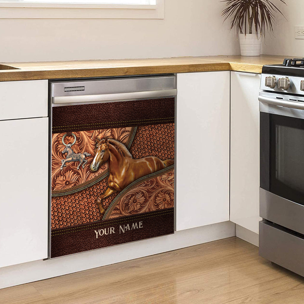 Love Horse - Personalized Horse Dishwasher Cover