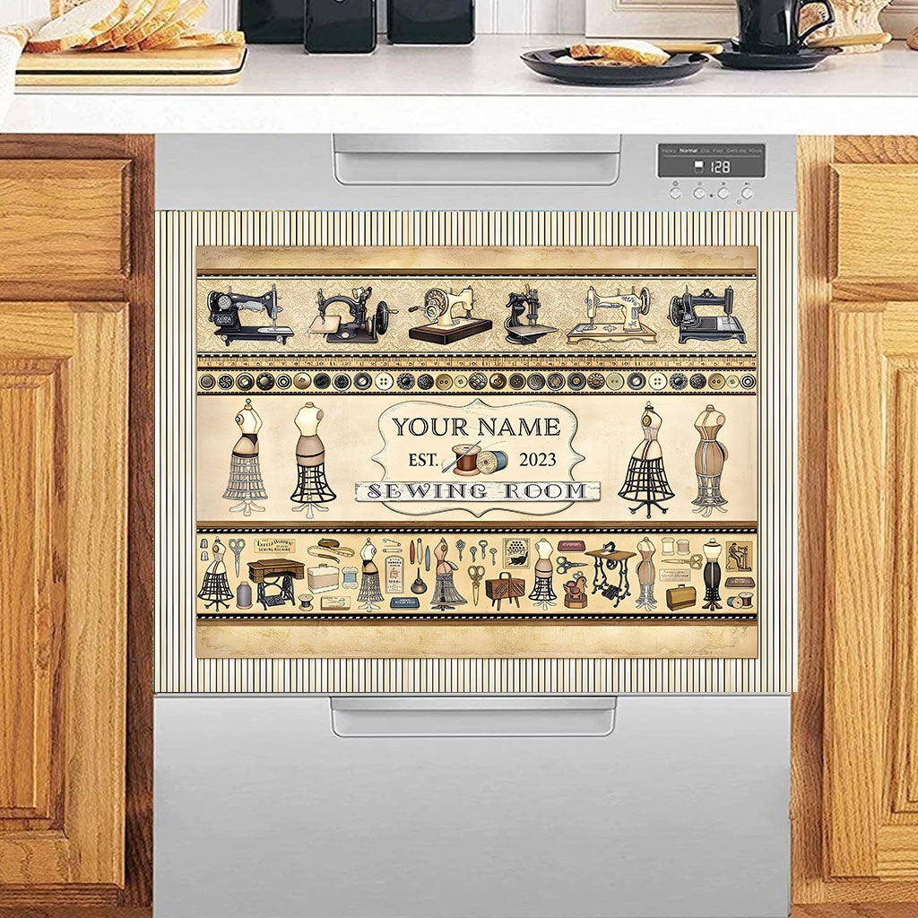 Sewing Room - Personalized Sewing Dishwasher Cover