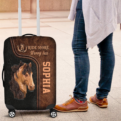 Ride More Worry Less - Personalized Horse Luggage Cover
