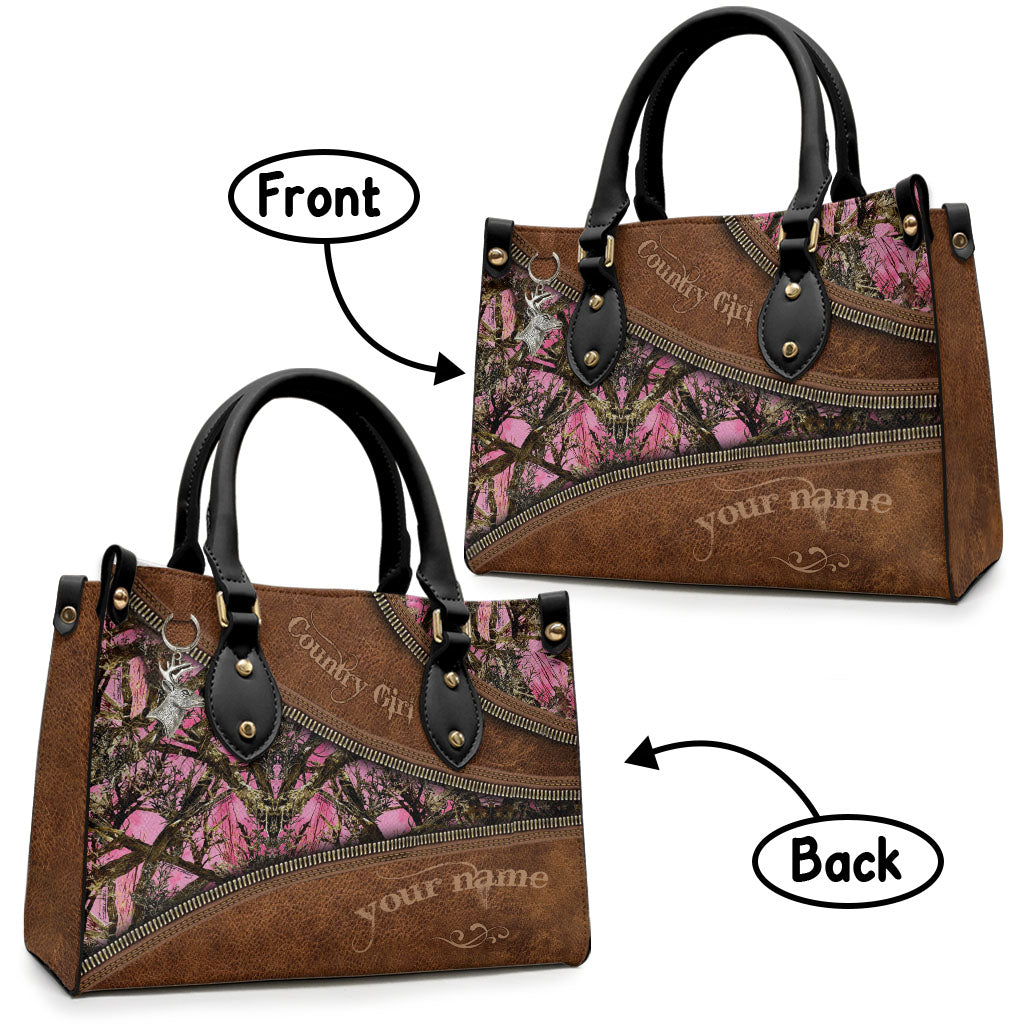 Country Girl - Personalized Hunting Leather Handbag