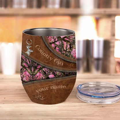 Country Girl - Personalized Hunting Wine Tumbler