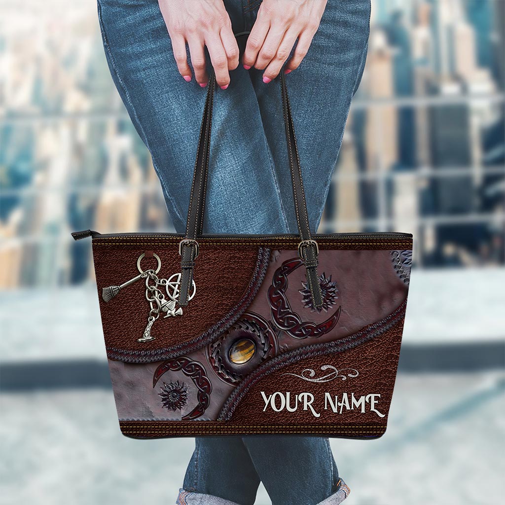 Triple Moon - Personalized Witch Leather Bag