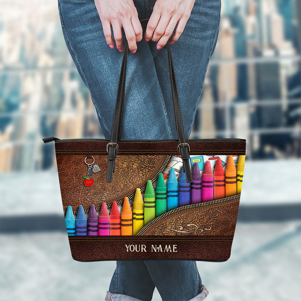 Teach Love Inspire - Personalized Teacher Leather Bag
