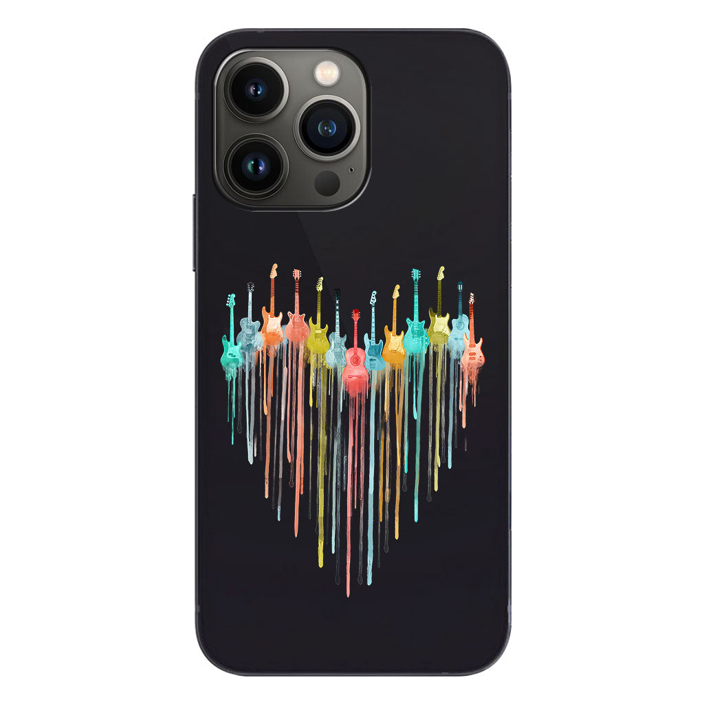 Colorful Guitars - Guitar Clear Phone Case