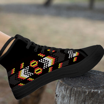 Native Pattern - American Indian High Top Shoes