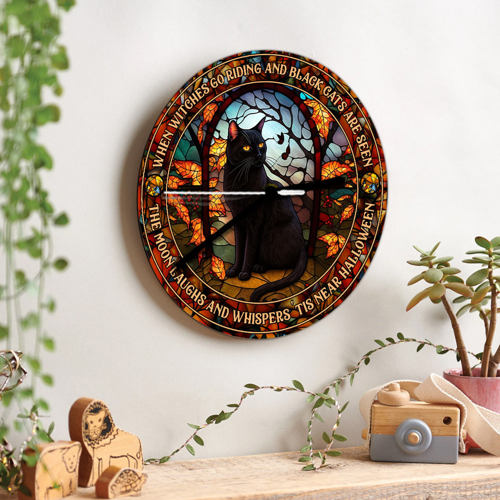 When Witches Go Riding And Black Cats Are Seen Witch - Witch Wall Clock