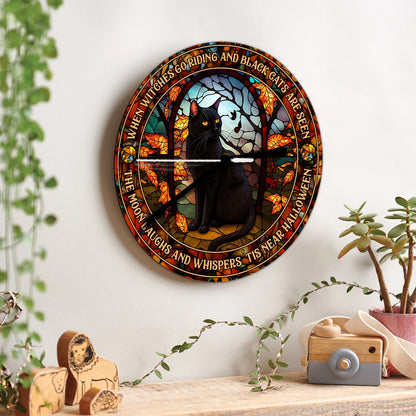 When Witches Go Riding And Black Cats Are Seen Witch - Witch Wall Clock