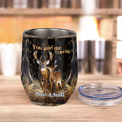 You And Me - Personalized Hunting Wine Tumbler