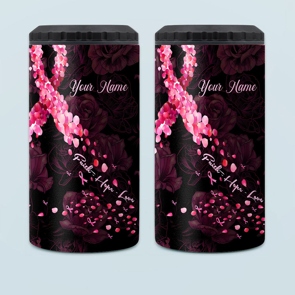 Faith Hope Love - Personalized Breast Cancer Awareness Can Cooler