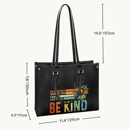 Be Kind - Hippie Leather Handbag