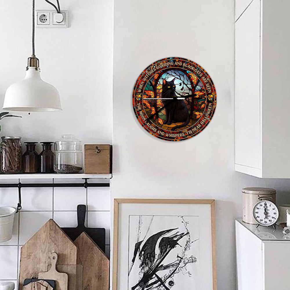 When Witches Go Riding And Black Cats Are Seen Witch - Witch Wall Clock