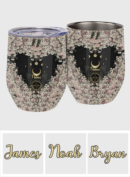 Sun And Moon - Personalized Witch Wine Tumbler
