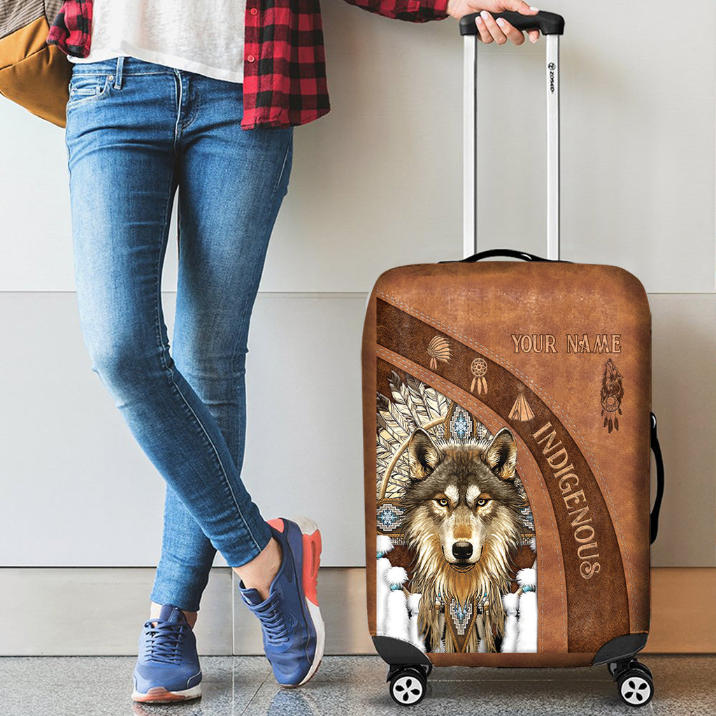 Indigenous - Personalized American Indian Luggage Cover
