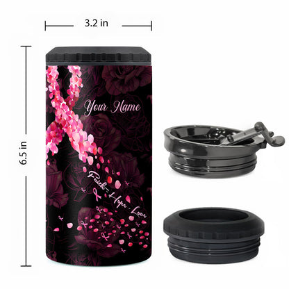 Faith Hope Love - Personalized Breast Cancer Awareness Can Cooler