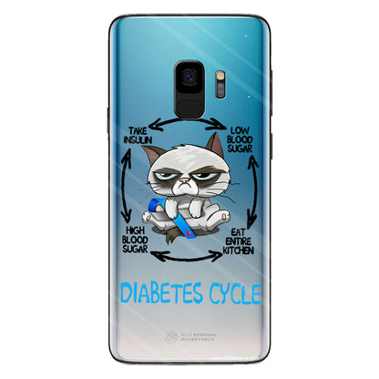 Diabetes Cycle - Diabetes Awareness Clear Phone Case