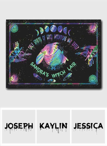 Only Spirits Of Good Intentions May Enter - Personalized Witch Rectangle Metal Sign