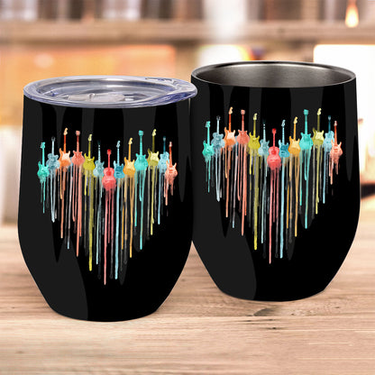 Colorful Guitars - Guitar Wine Tumbler