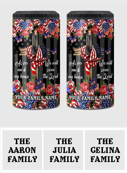 We Will Serve The Lord - Personalized Christian Can Cooler