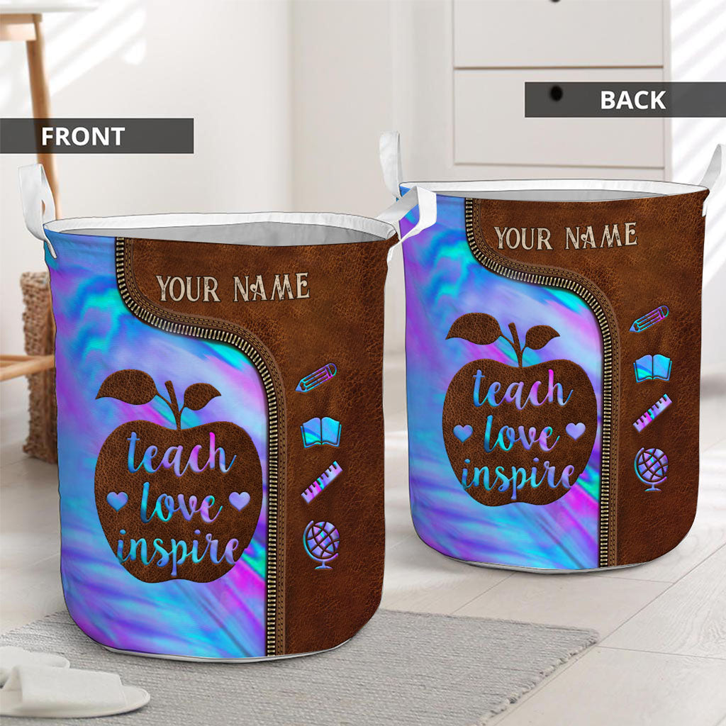 Teach Love Inspire - Personalized Teacher Storage Basket