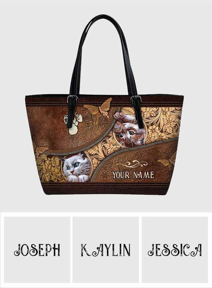 Love Cats - Personalized Cat Leather Bag