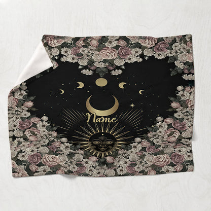 Sun And Moon - Personalized Witch Blanket