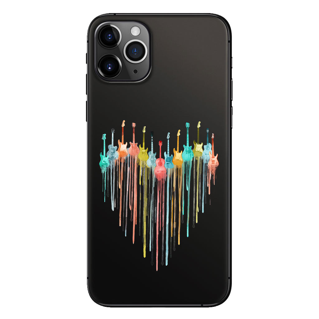 Colorful Guitars - Guitar Clear Phone Case