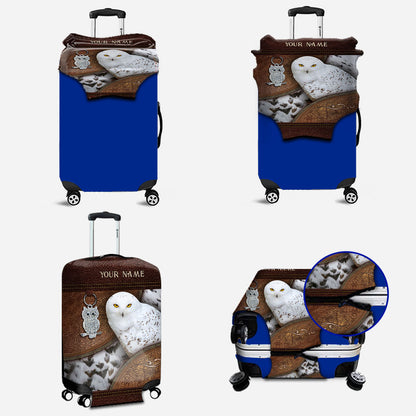 Snowy Owl - Personalized Owl Luggage Cover