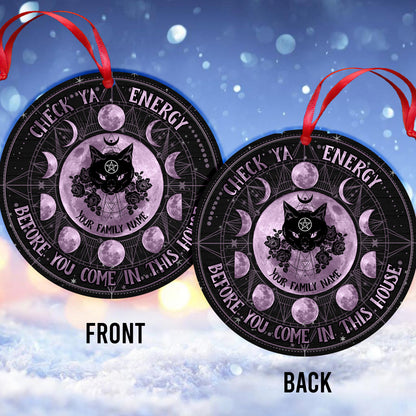 Check Ya Energy - Personalized Witch Ornament