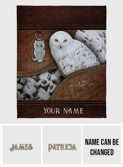 Snowy Owl - Personalized Owl Blanket