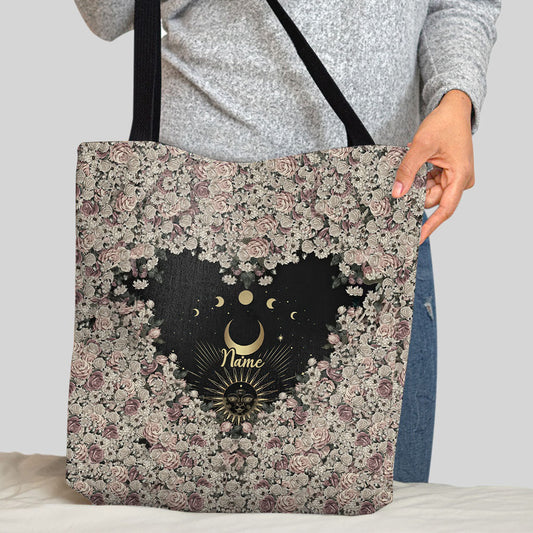 Sun And Moon - Personalized Witch Tote Bag