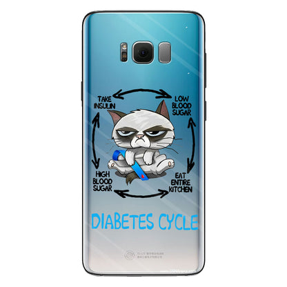 Diabetes Cycle - Diabetes Awareness Clear Phone Case