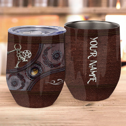 Triple Moon - Personalized Witch Wine Tumbler