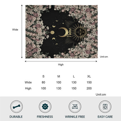 Sun And Moon - Personalized Witch Blanket