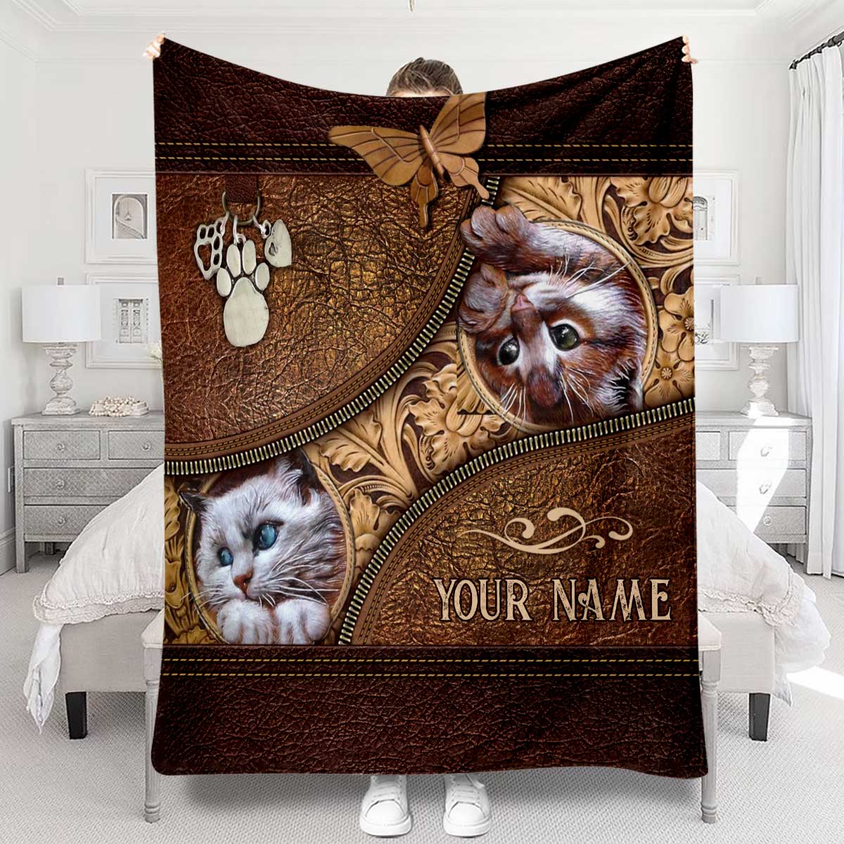 Love Cats - Personalized Cat Blanket