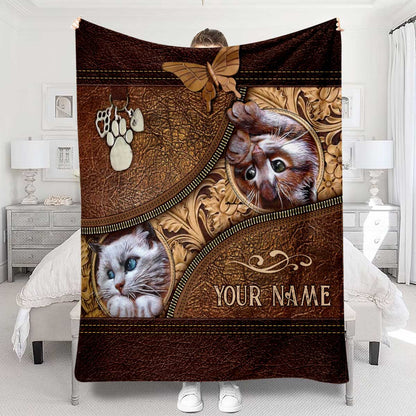 Love Cats - Personalized Cat Blanket