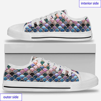 Mermaid Scales - Mermaid Low Top Shoes