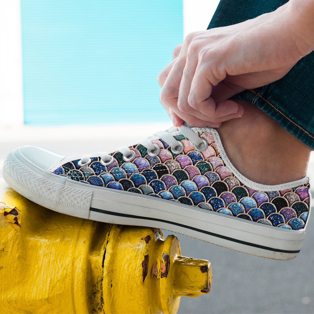 Mermaid Scales - Mermaid Low Top Shoes