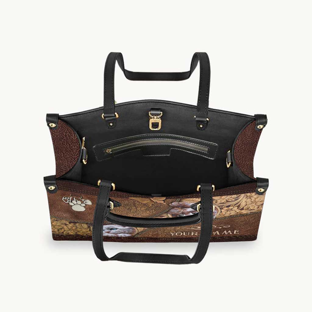 Love Cats - Personalized Cat Leather Handbag