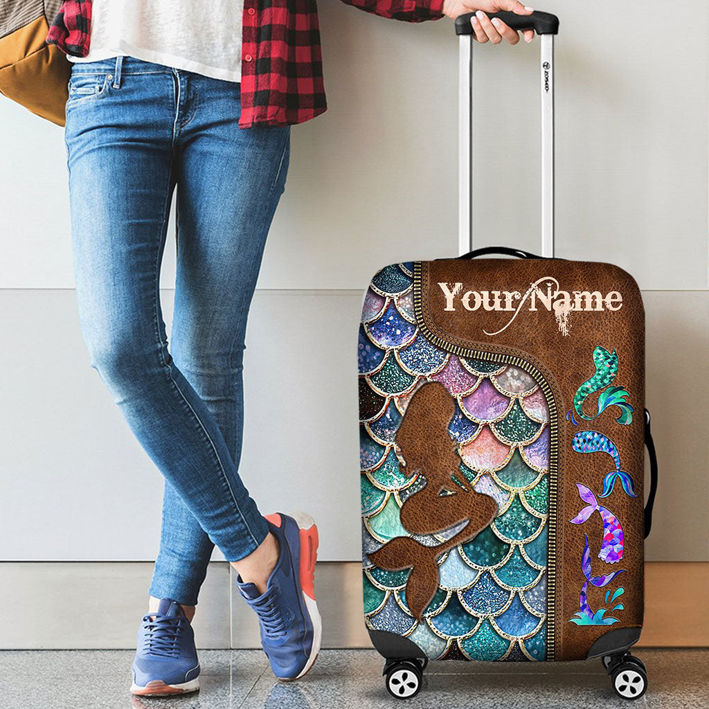 Mermaid - Personalized Mermaid Luggage Cover