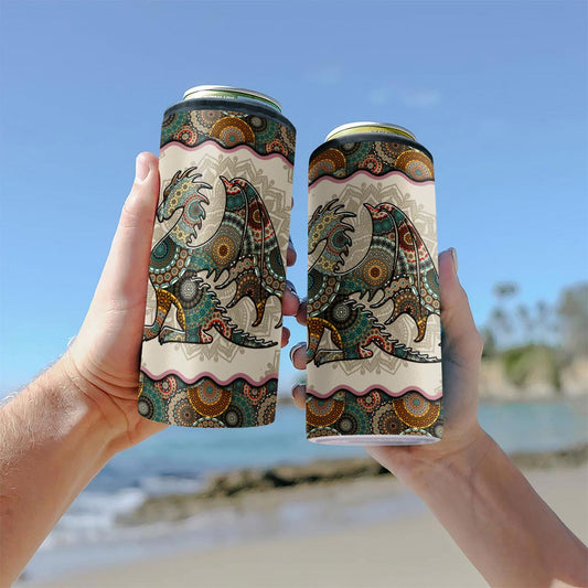 Mandala Dragon Pattern - Dragon Can Cooler